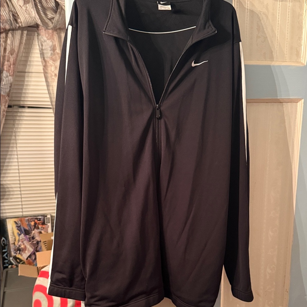 Nike Black and White Zip-Up Jacket